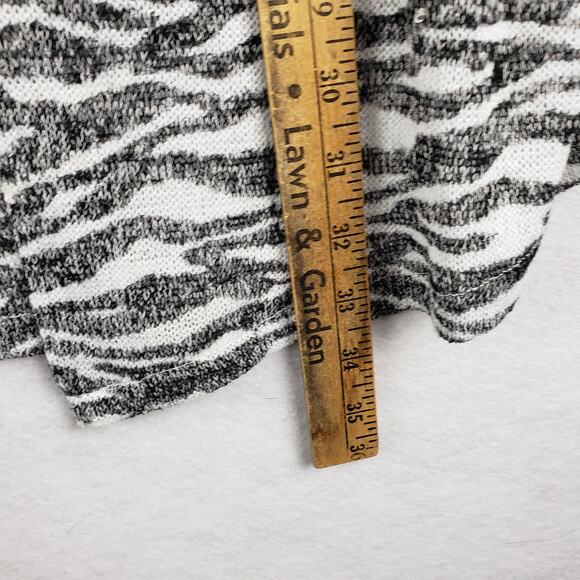 H&M Divided Women's M Zebra Print Open Front Cardigan Black White Animal Print - Picture 5 of 6